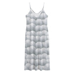 Big Golf Ball Pattern Print Jersey Midi Cami Dress