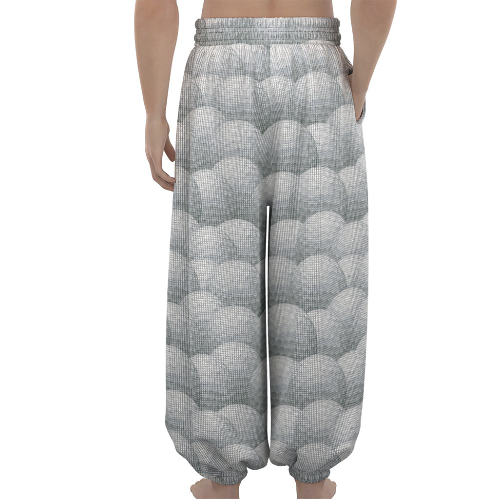 Big Golf Ball Pattern Print Lantern Pants