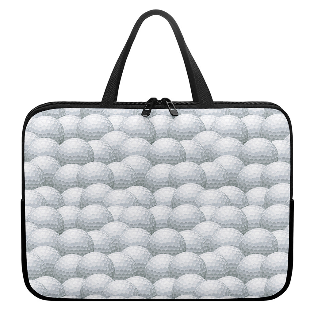 Big Golf Ball Pattern Print Laptop Sleeve With Handle