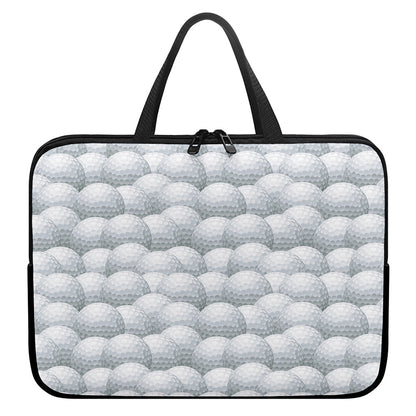 Big Golf Ball Pattern Print Laptop Sleeve With Handle