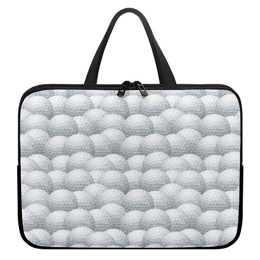 Big Golf Ball Pattern Print Laptop Sleeve With Handle