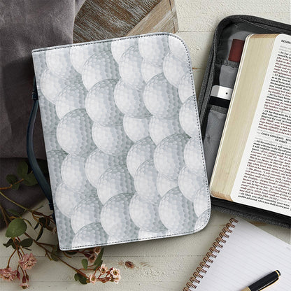 Big Golf Ball Pattern Print Leather Bible Cover