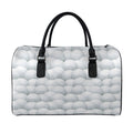 Big Golf Ball Pattern Print Leather Duffel Bag