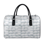 Big Golf Ball Pattern Print Leather Duffle Bag