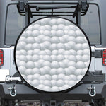 Big Golf Ball Pattern Print Leather Spare Tire Cover