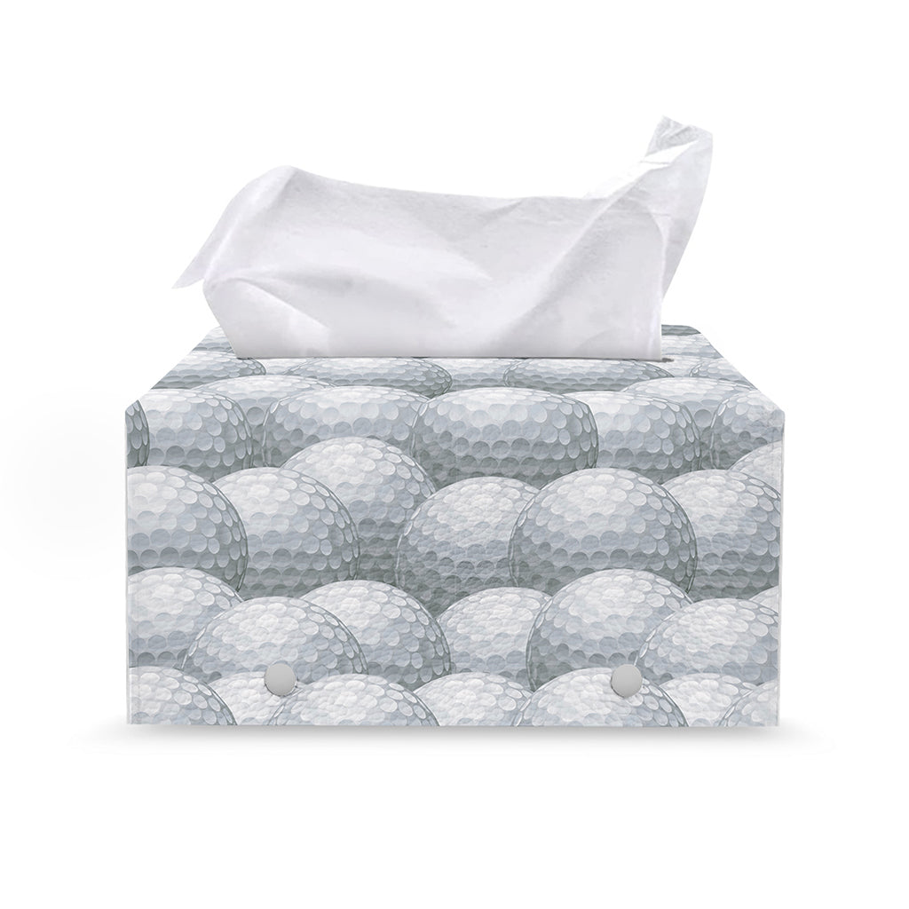Big Golf Ball Pattern Print Leather Tissue Box Cover