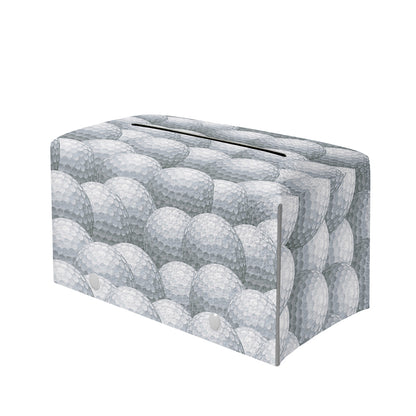Big Golf Ball Pattern Print Leather Tissue Box Cover