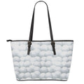 Big Golf Ball Pattern Print Leather Tote Bag With Zipper