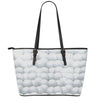 Big Golf Ball Pattern Print Leather Tote Bag