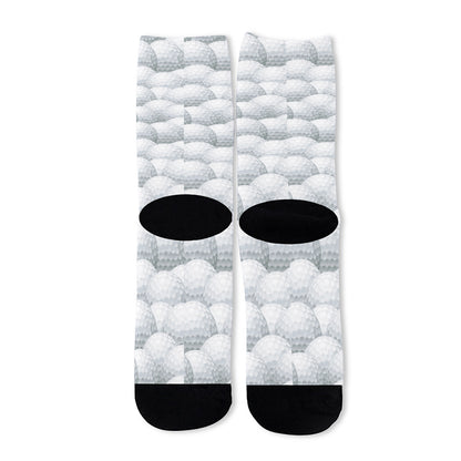 Big Golf Ball Pattern Print Long Socks