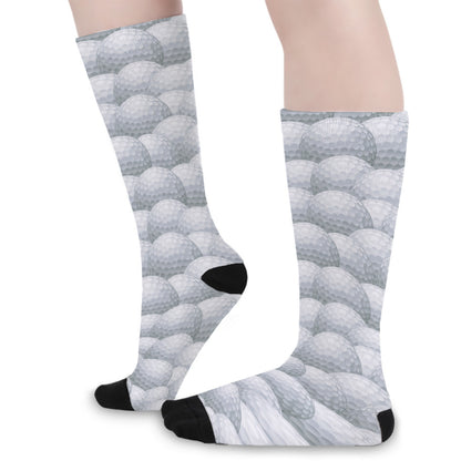Big Golf Ball Pattern Print Long Socks