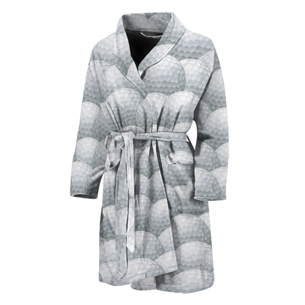 Big Golf Ball Pattern Print Men's Bathrobe