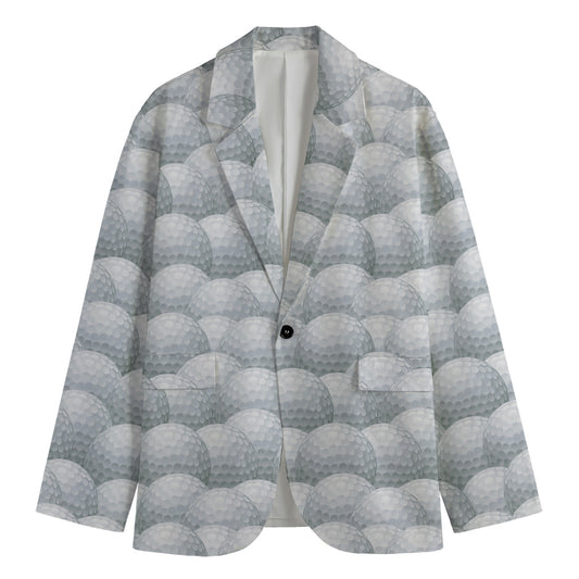Big Golf Ball Pattern Print Men's Blazer