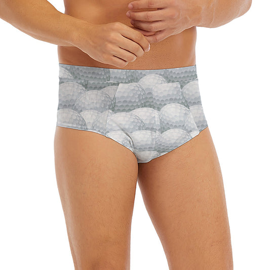 Big Golf Ball Pattern Print Men's Briefs