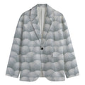Big Golf Ball Pattern Print Men's Cotton Blazer