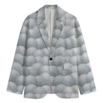 Big Golf Ball Pattern Print Men's Cotton Blazer