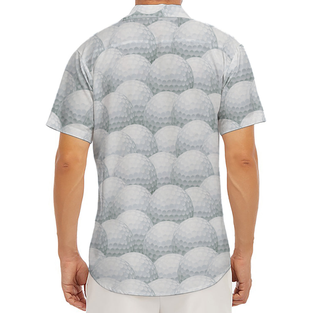 Big Golf Ball Pattern Print Men's Deep V-Neck Shirt