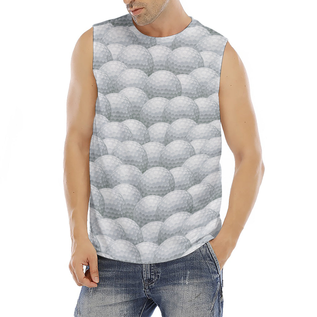 Big Golf Ball Pattern Print Men's Fitness Tank Top