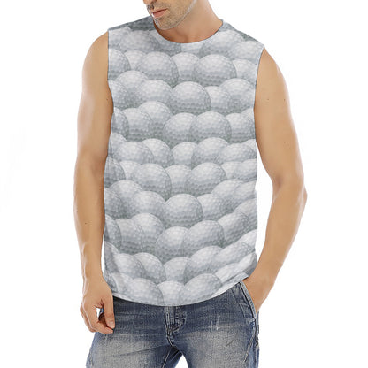 Big Golf Ball Pattern Print Men's Fitness Tank Top