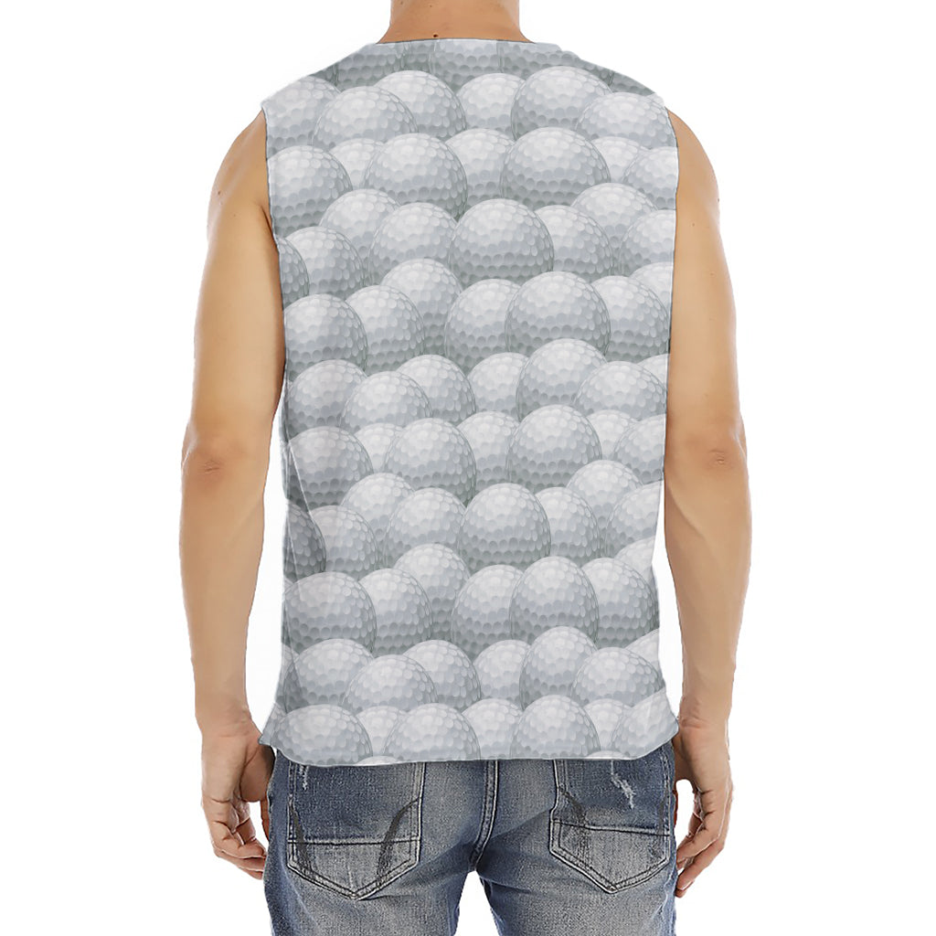 Big Golf Ball Pattern Print Men's Fitness Tank Top