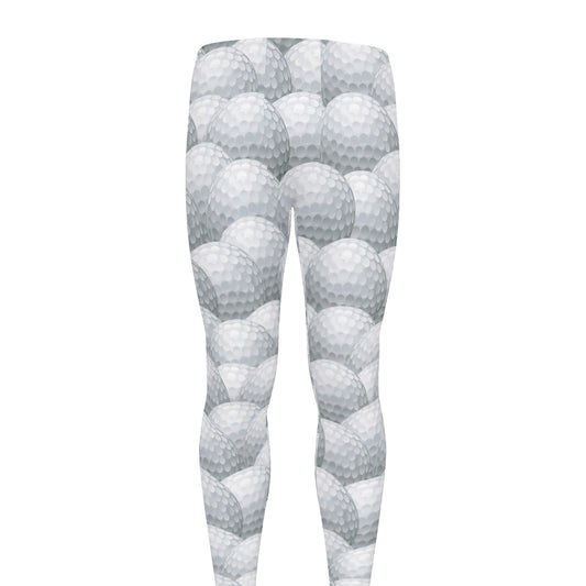 Big Golf Ball Pattern Print Men's leggings