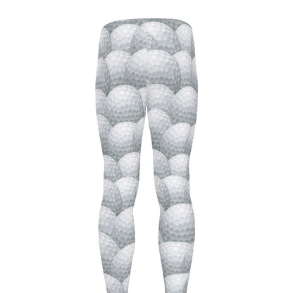 Big Golf Ball Pattern Print Men's leggings