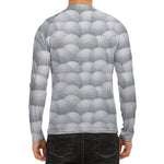 Big Golf Ball Pattern Print Men's Long Sleeve Rash Guard