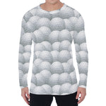Big Golf Ball Pattern Print Men's Long Sleeve T-Shirt