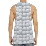 Big Golf Ball Pattern Print Men's Muscle Tank Top