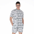 Big Golf Ball Pattern Print Men's Romper