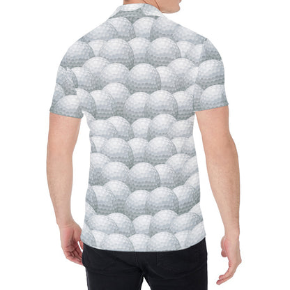 Big Golf Ball Pattern Print Men's Shirt