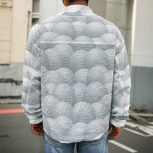 Big Golf Ball Pattern Print Men's Shirt Jacket