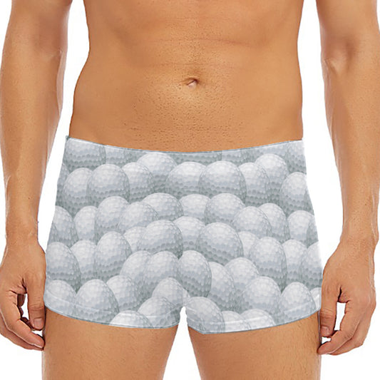 Big Golf Ball Pattern Print Men's Short Boxer Briefs