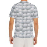 Big Golf Ball Pattern Print Men's Short Sleeve Rash Guard