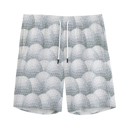 Big Golf Ball Pattern Print Men's Sports Shorts