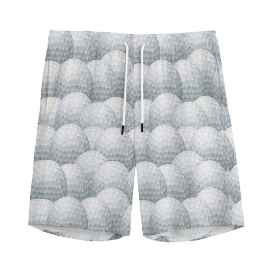Big Golf Ball Pattern Print Men's Sports Shorts