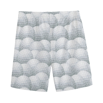 Big Golf Ball Pattern Print Men's Sports Shorts