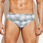 Big Golf Ball Pattern Print Men's Swim Briefs