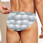 Big Golf Ball Pattern Print Men's Swim Briefs