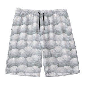 Big Golf Ball Pattern Print Men's Swim Trunks