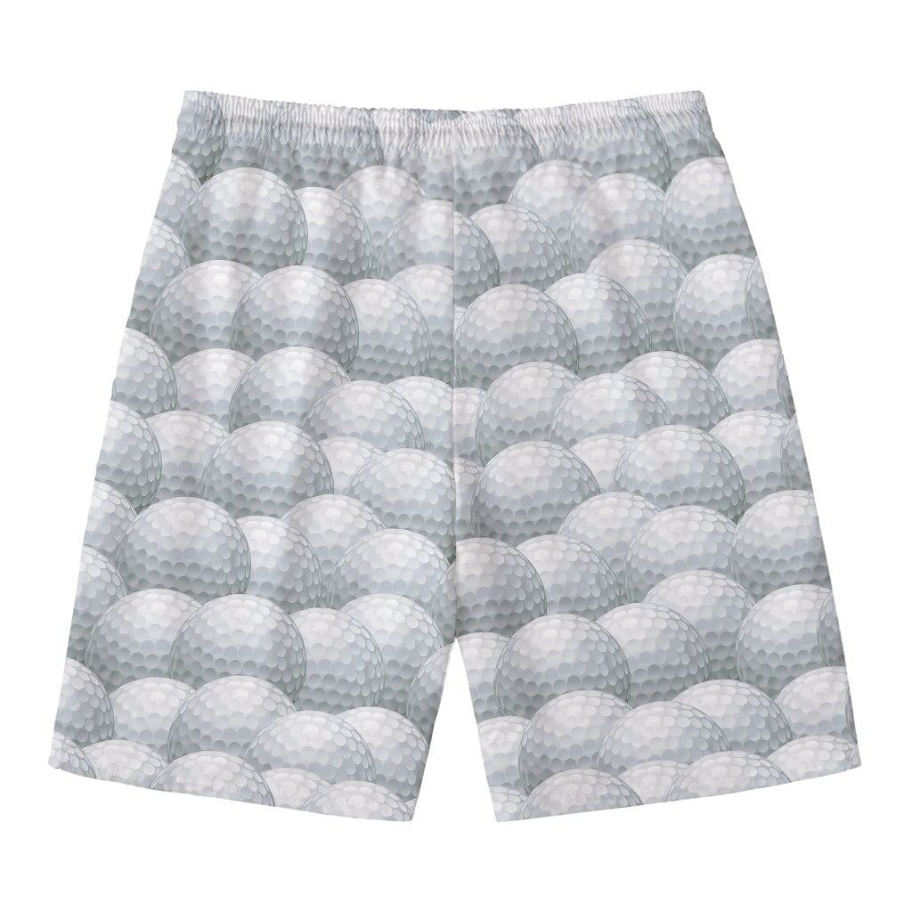 Big Golf Ball Pattern Print Men's Swim Trunks