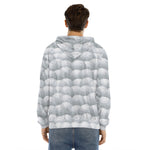 Big Golf Ball Pattern Print Men's Velvet Pullover Hoodie