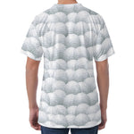 Big Golf Ball Pattern Print Men's Velvet T-Shirt