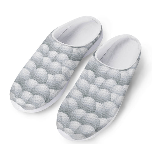 Big Golf Ball Pattern Print Mesh Casual Shoes