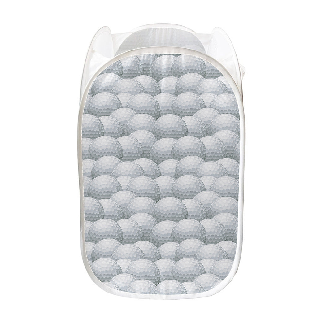 Big Golf Ball Pattern Print Mesh Laundry Hamper