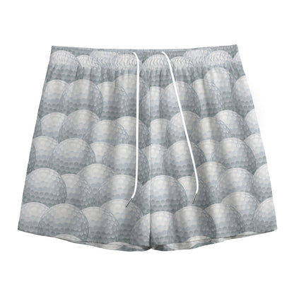 Big Golf Ball Pattern Print Mesh Shorts