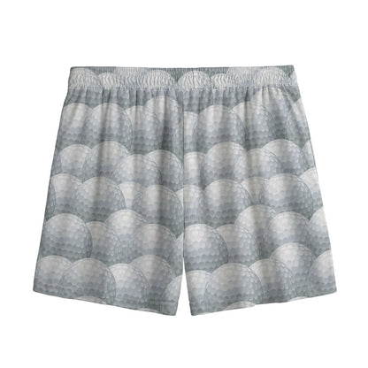 Big Golf Ball Pattern Print Mesh Shorts