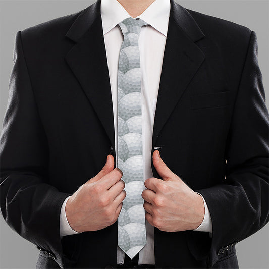 Big Golf Ball Pattern Print Necktie