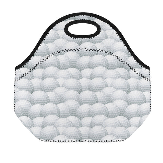 Big Golf Ball Pattern Print Neoprene Lunch Bag