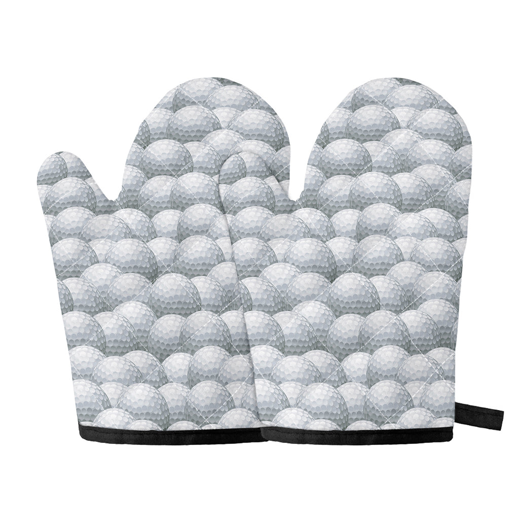 Big Golf Ball Pattern Print Oven Mitts